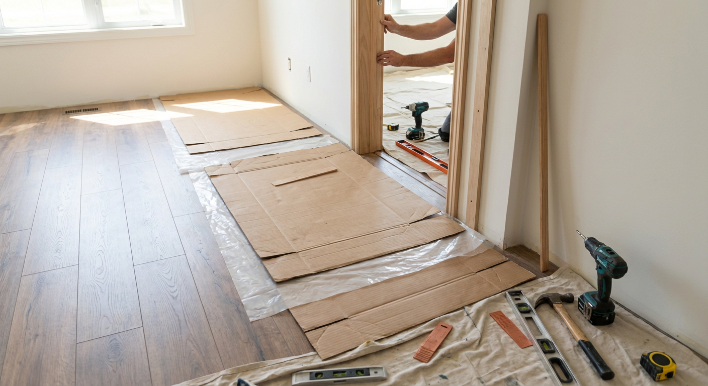 Сохраняем чистовую отделку: правила защиты паркета и ламината при монтаже дверей или натяжных потолков.