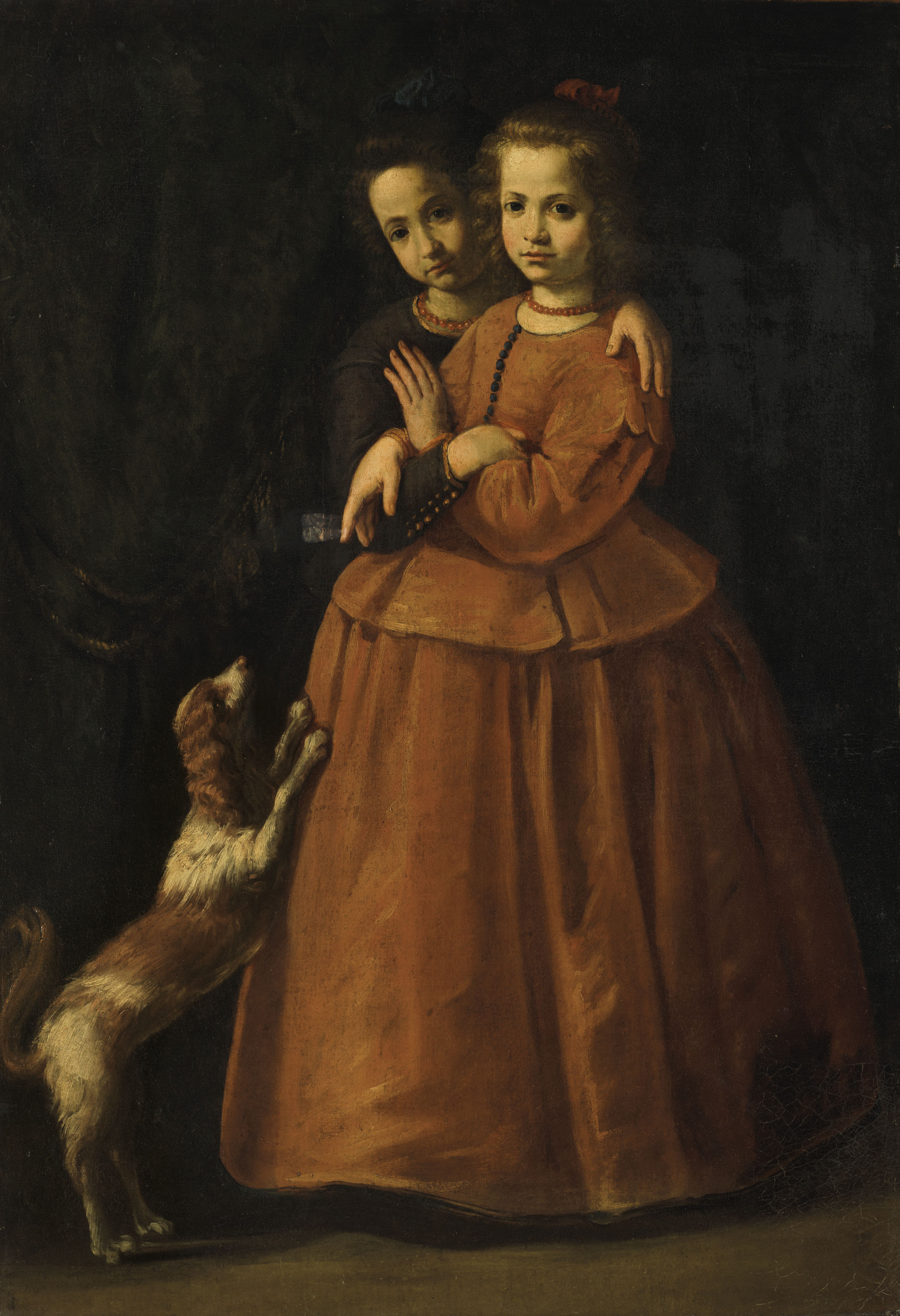 23Circle of Francisco de Zurbar?n (Fuente de Cantos, Badajoz 1598-1664 Madrid)Portrait of two girls, traditionally identified as the daughters of Juan de las Roelas (155860-1625)).jpg