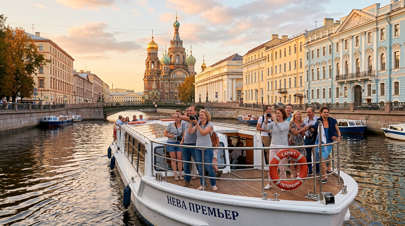 Экскурсия на теплоходе по каналам Санкт-Петербурга