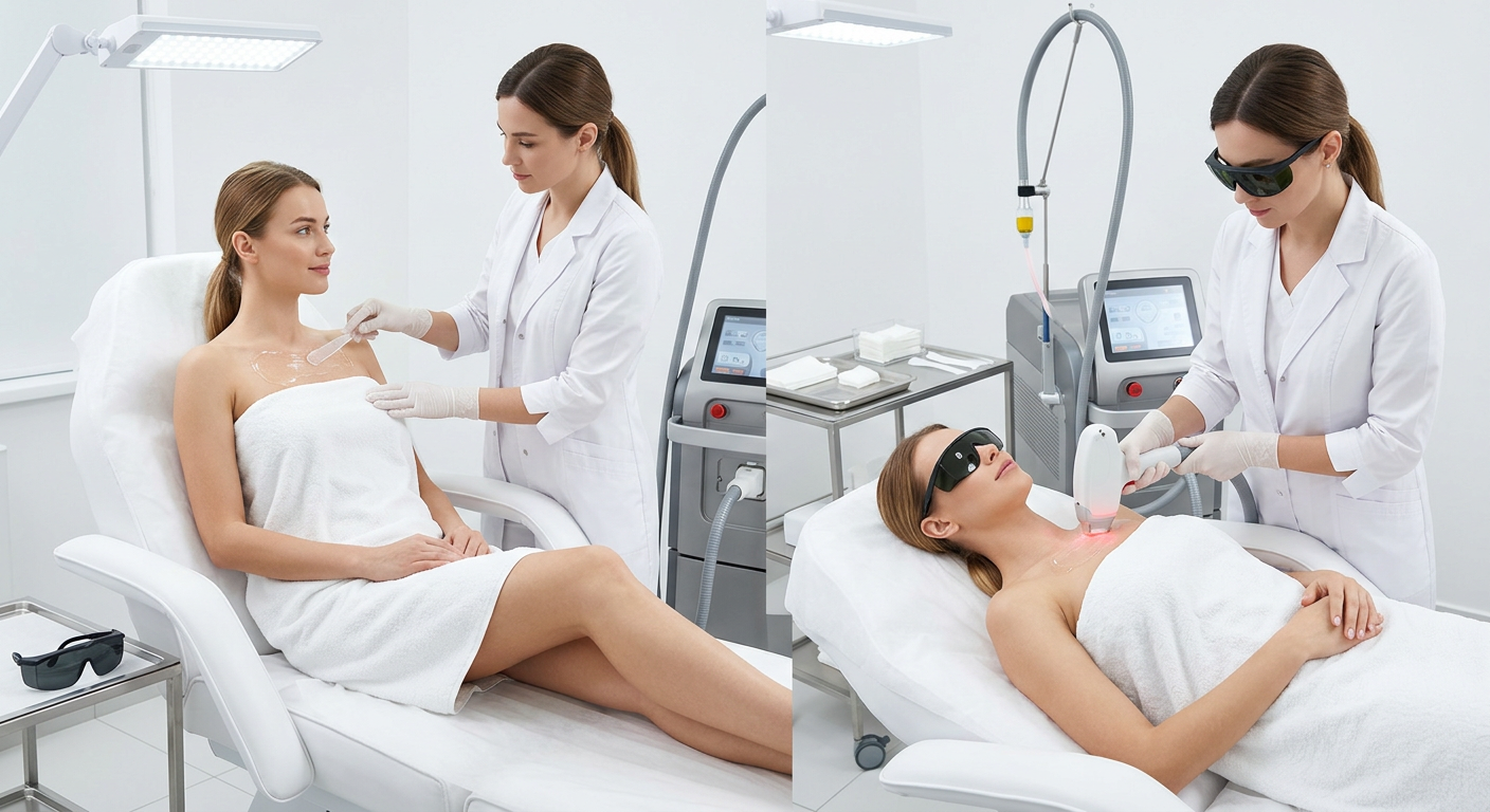 лазерная эпиляция груди и ареол у женщин подготовка и процедура