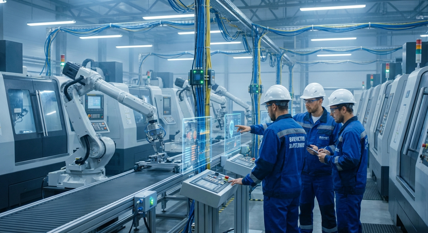 Современные производственные станки и технологические принадлежности для автоматизации цеха
