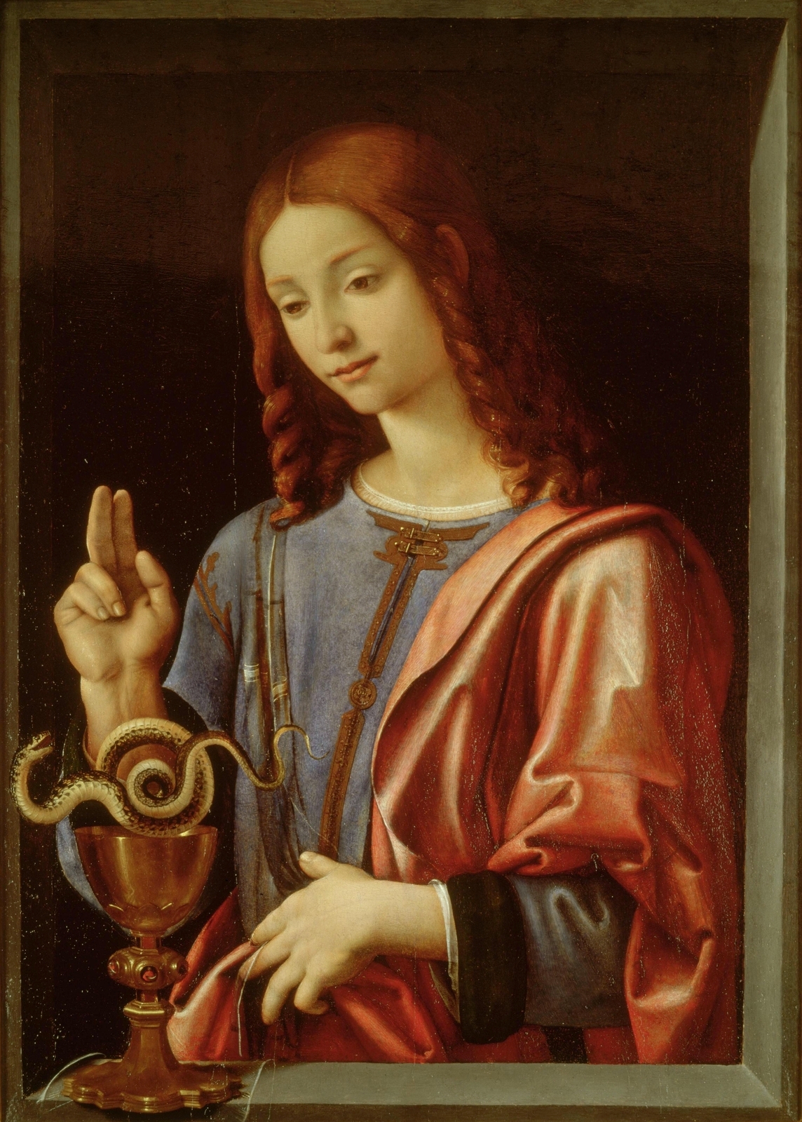 12-1500 (ок)_Святой Иоанн Евангелист (St. John the Evangelist)_83 х 59_д.,м._Гонолулу, Академия искусств.jpg