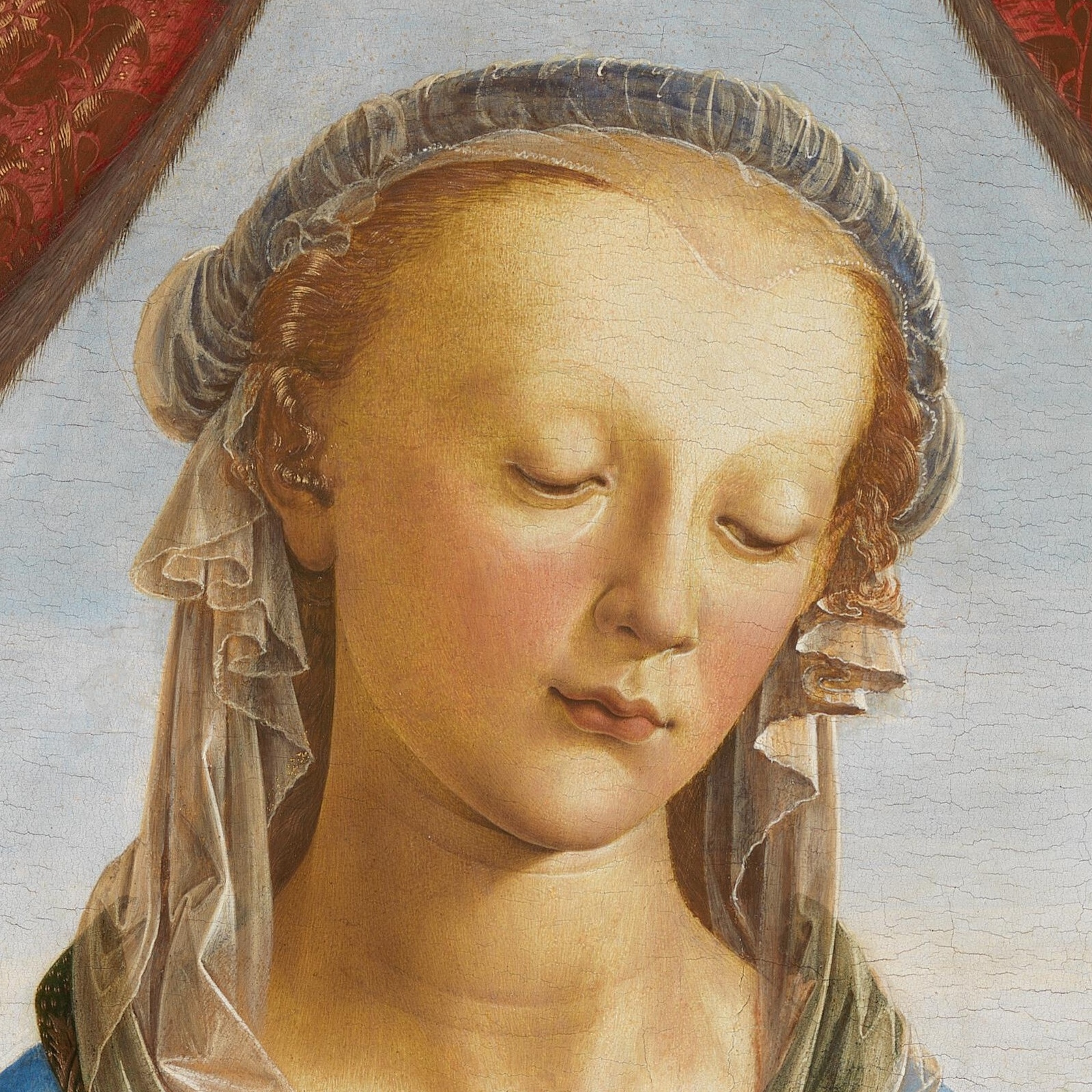 2Мадонна с Младенцем и двумя ангелами (The Virgin and Child with Two Angels) (совм с Лоренцо ди Креди)_1476-1478_96.5 х 70.5_д.,т._Лондон, Нац_деталь 1.jpg