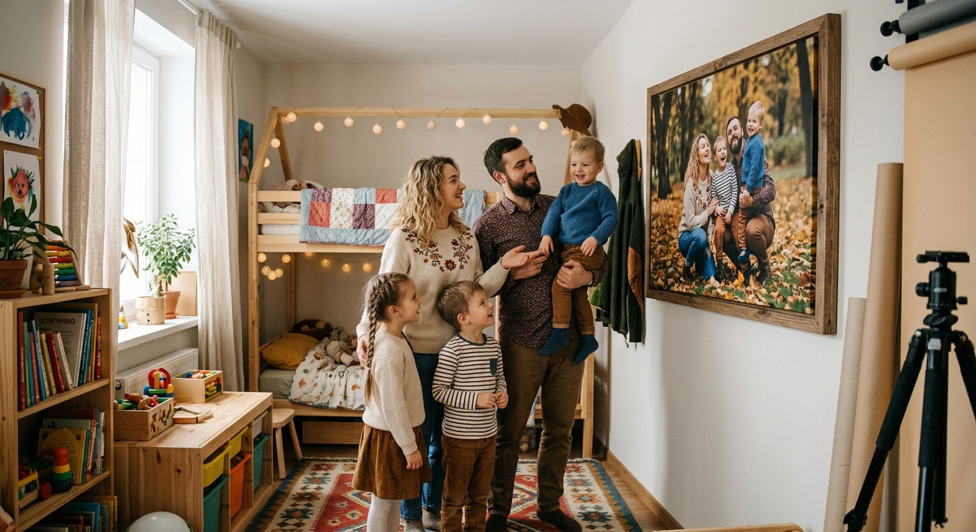 Идеи для детской комнаты: переносим любимое фото на холст