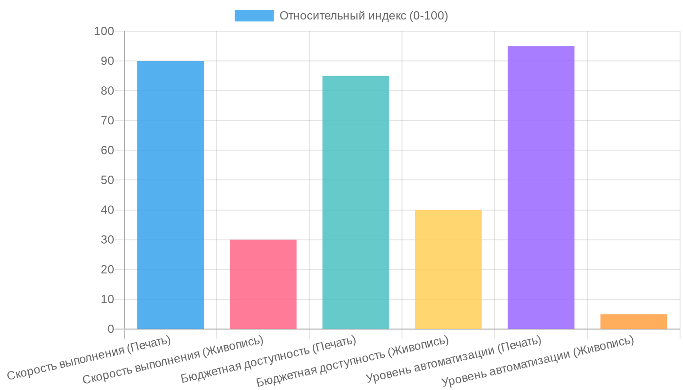 Ключевые различия: Печать на холсте vs.</p>
<p>Живопись