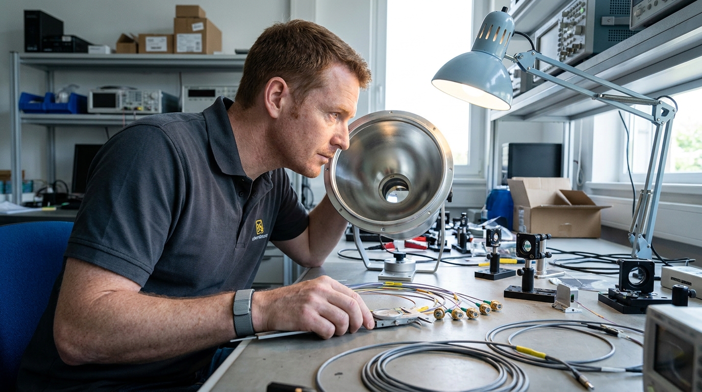 Отражатели для оптики: виды и особенности применения, male professional at work, lab