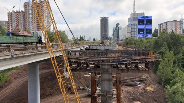 Строительство второго моста через Егошиху в Перми достигло 44% готовности