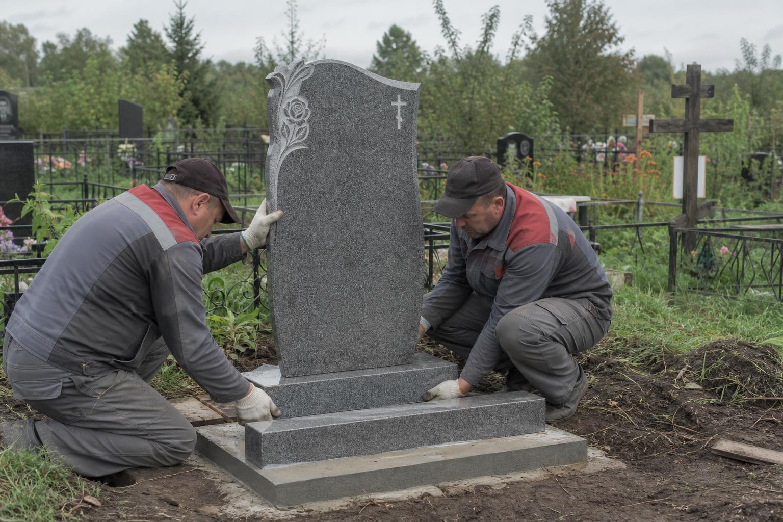 Что важно знать перед заказом памятника для родителей Установка гранитного памятника на могиле с соблюдением правил