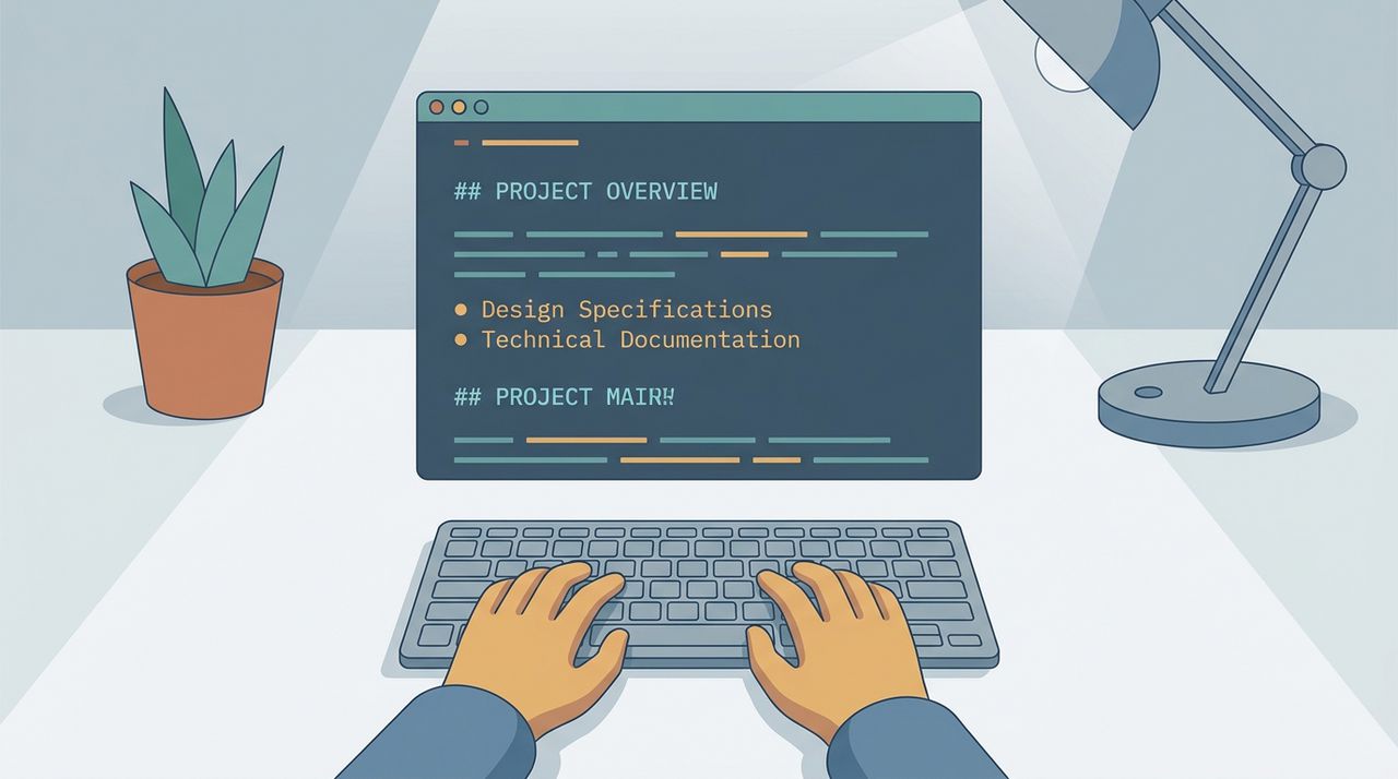 Создание файла llms.txt в текстовом редакторе с markdown-структурой