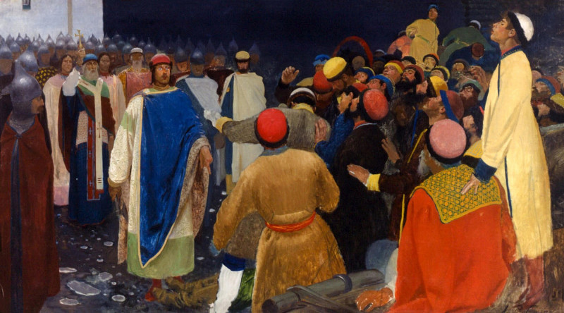Князь Глеб Святославович убивает волхва,1898.jpg